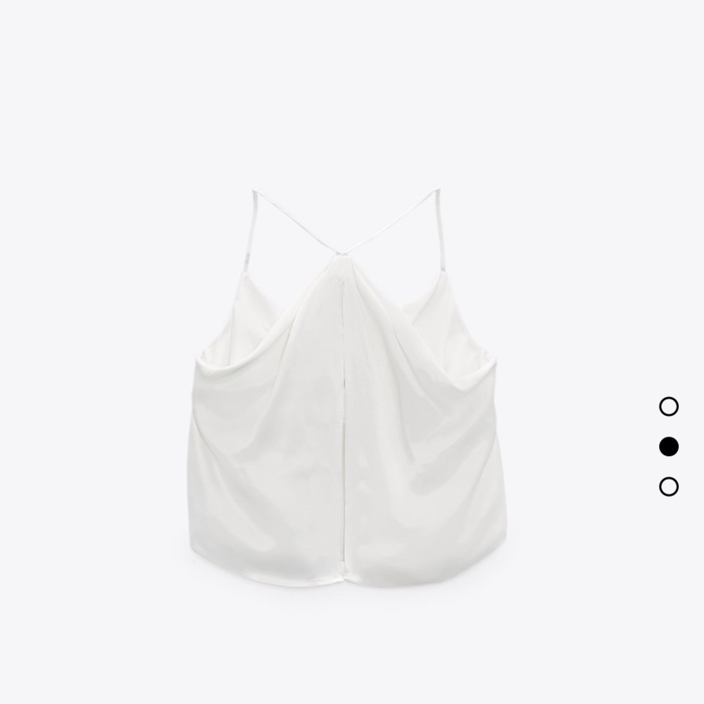 Satin Camisole Oyster White — Zara - Picture 2 of 3